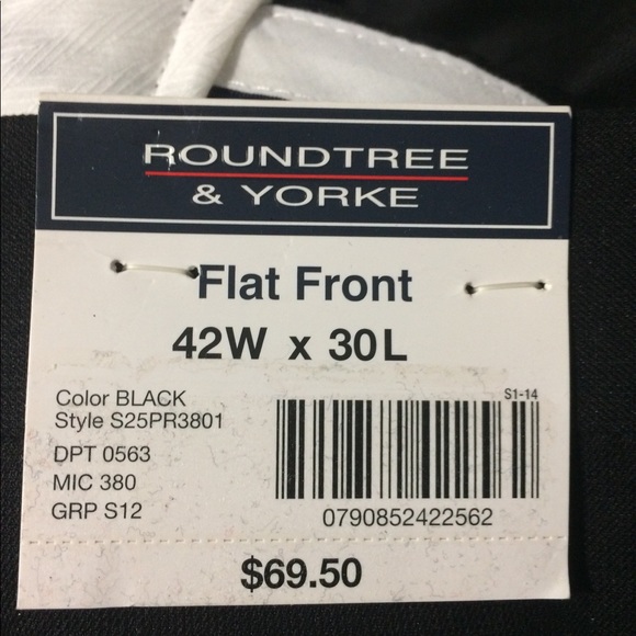 NWT Roundtree & yorke flat front 42/30 - Picture 2 of 6